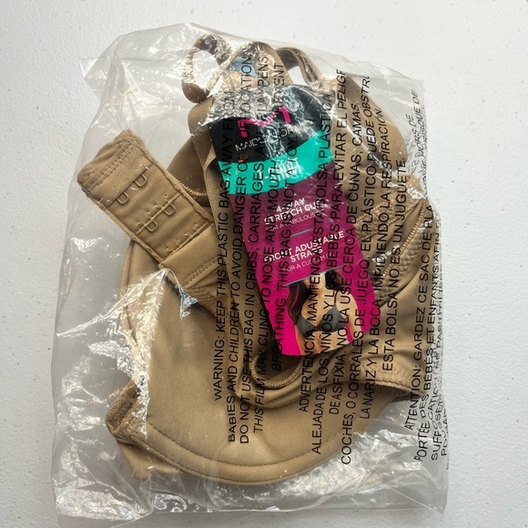 NWT Maidenform T-Shirt 4-Way Stretch Front Adjustable Straps Bra Body Beige 34C - Picture 12 of 15